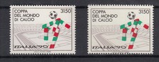 ITALIA VARIANTE CALCIO COPPA MONDO ITALIA '90 lire 3150 1988 STAMPA CHIARA SCURA