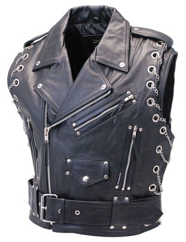Gilet moto uomo vera pelle - , di