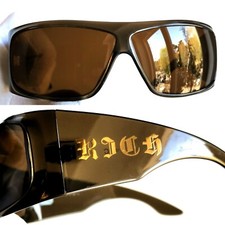 occhiali da sole John RICHMOND 66-17 125 brown gold wrap mask sunglasses Rich