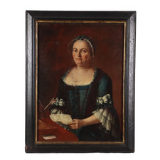 Quadro Antico Dipinto Ritratto Femminile Olio su Tela '700 Originale