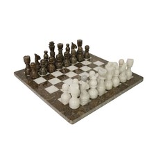 Set scacchi in marmo fatti a