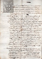 Documento Antico  su carta