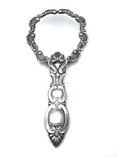 Specchio antico vintage anni ‘40 da toilette in argento lavorato e legno