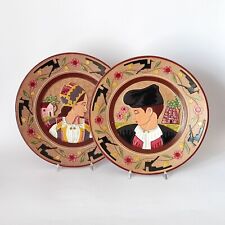 Coppia di piatti nuziali da parata - Paolo Loddo - Dorgali, anni '50 (cod. 1584)