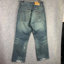 Jeans Ecko Unltd vintage Y2K hip hop gamba larga larghi larghi larghi blu W32 L32