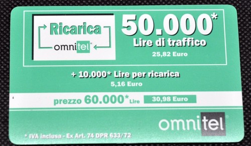 Schede ricarica omnitel da - ricarica,