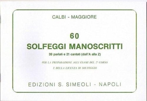 Solfeggi manoscritti - 60,