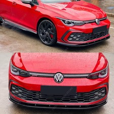 Lama Frontale R Tuning per VW GOLF 8 MK8 dal 2020 GTD, GTI, R LINE Nero Lucido