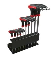 CHIAVI ESAGONALI 10 PZ PEZZI ESAGONALE T TESTA FORO 3/32" 3/8"  SUPPORTO 722SK