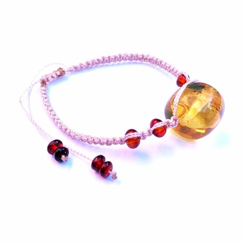 Bracciale ambra verde - ambra, e