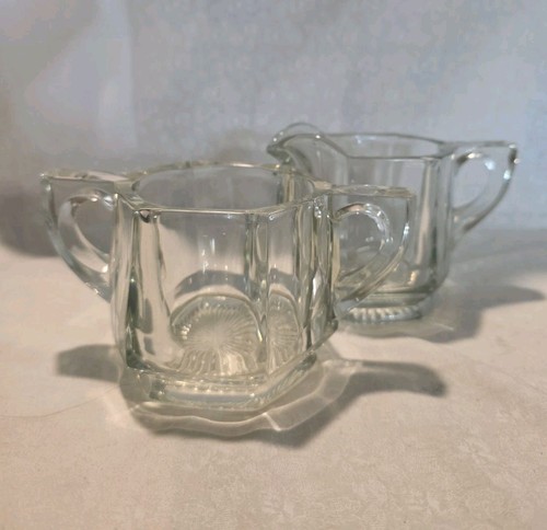 Vintage clear glass creamer - clear,