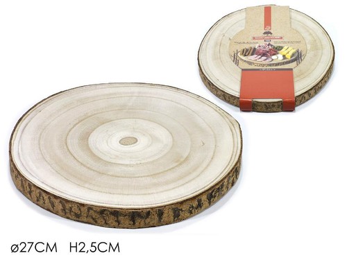 Tagliere tondo legno - tondo, Ø27cm