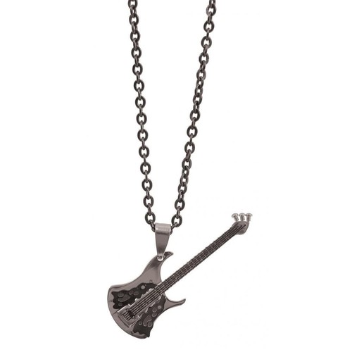 Collana acciaio inox chitarra - collana,