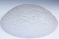 Plafoniera paralume Art Deco in vetro smerigliato di M. Model, Verdun, c1930