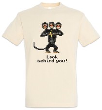 Look Behind You Herren T-Shirt Monkey The Game Secret Of Affe Nerd Island Three