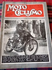 Rarissimo nr. 21 del 1946 MASSIMO MASSERINI   su MOTO GILERA Motociclismo 
