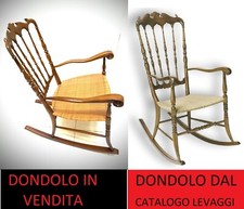 MID CENTURY VINTAGE SDRAIO SEDIA A DONDOLO CHIAVARINA FRATELLI LEVAGGI CHIAVARI