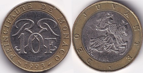 Francs 1993 monaco - francs,