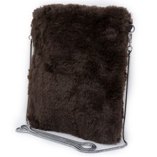 Pochette pelliccia marrone