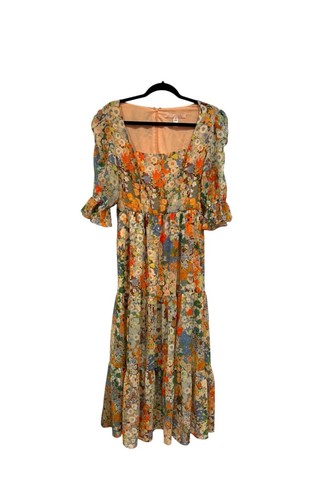 Abito midi multicolore