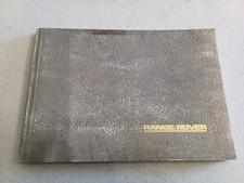 RANGE ROVER 1985  LIBRETTO USO