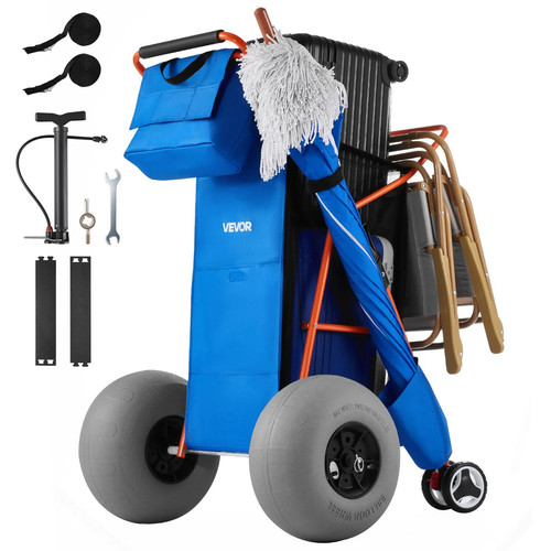 Carrello spiaggia con ruote - carrello,