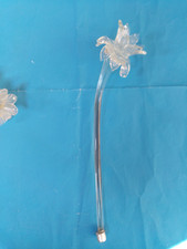 Vetro  di ricambio   stelo con fiore  per lampada serie Murano nuovo NOS[6.8]