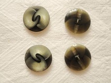 Lotto 4 Bottoni Eleganti vintage rotondi grandi 4 fori