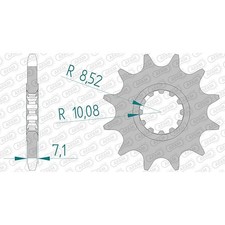 Pignone in acciaio per