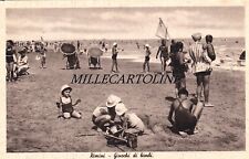 RIMINI:  La Spiaggia  - giochi di bimbi    1947 (annullo 4a Giornata Filatelica)
