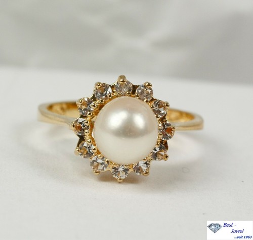Anello con perla e - anello,