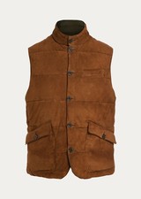 Gilet in pelle scamosciata