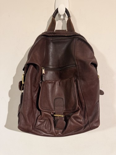 Zaino coach pelle marrone - pelle,