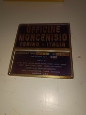 VECCHIA TARGA INSEGNA OFFICINE MONCENISIO TORINO ITALIA