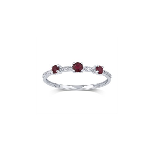 Bliss anello diamanti rubini - anello,