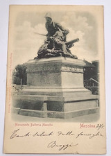 1901 Messina monumento Batteria Masotto antica cartolina al Col.Thaon di Revel