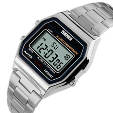 OROLOGIO da Polso Uomo Donna Unisex Vintage in Acciaio Inossidabile Impermeabile