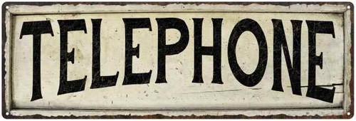 Telefono insegna stile casale - insegna,