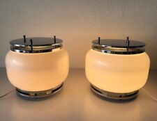 Coppia Lampade  tavolo Harvey  Guzzini anni '60  Diffusori Perspex Vintage 