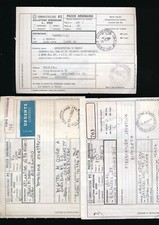 STORIA POSTALE 1989/92  LOTTO 6 BOLLETTINI SPEDIZIONE PACCO ORDINARIO  F/1291