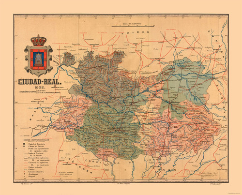 Mappa storica ciudad - mappa,