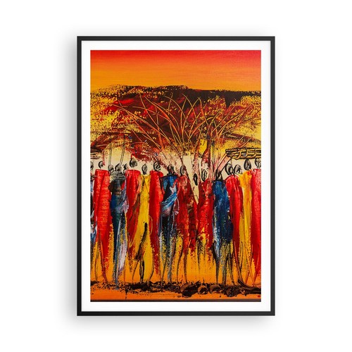 Poster 70x100cm africa tribù - 70x100cm,