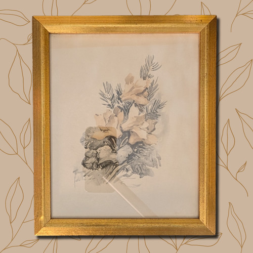 Original mid century floral - original, mid-century