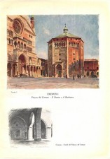 Stampa antica CREMONA veduta