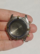 NOS Watch Case Cassa Orologio Crono Ricambio Miyota OS60 Quartz Ghiera Cavalieri