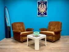 COPPIA POLTRONE BERGERE VELLUTO GIALLO ANNI 70 SOGGIORNO CAMINETTO