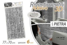 PANNELLO ADESIVO 77*70cm PIETRA 3D SPESSORE 6mm PARETE Mattoni Piastrella Muro G