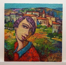 Quadro Paesaggio Figura di