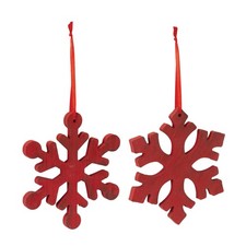 Fir Wood Snowflake Ornament