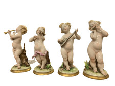 4 statuine angeli putti bimbi